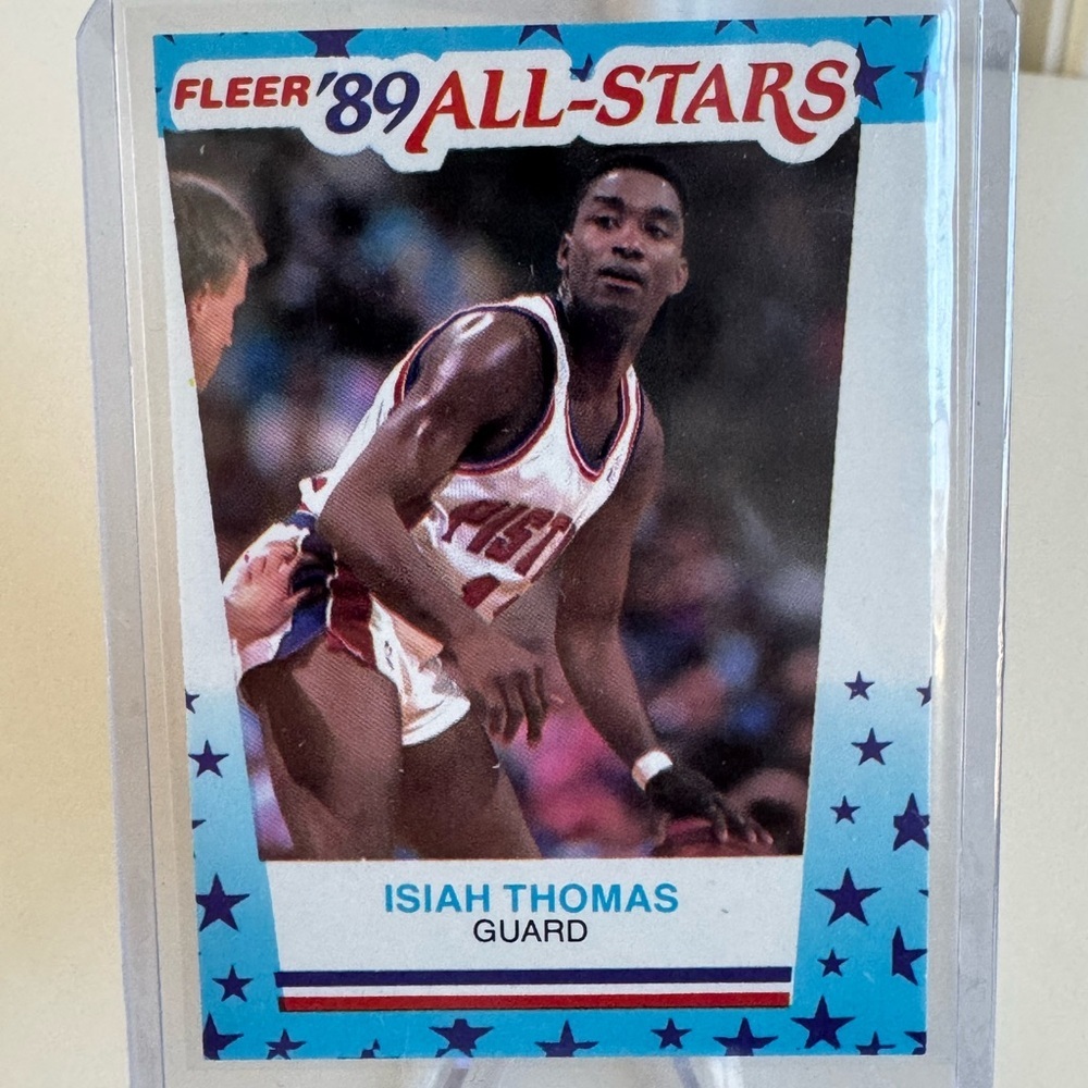 1989 Isiah Thomas Fleer Basketball All Stars Card